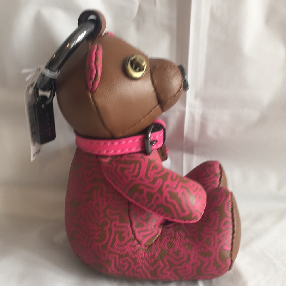 Coach Leather Bear Keychain NWT - Picture 5 of 8
